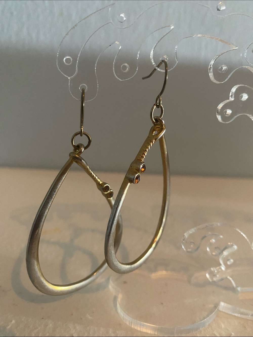 Delicate Gold Teardrop Hook Earrings - Women Jewelry